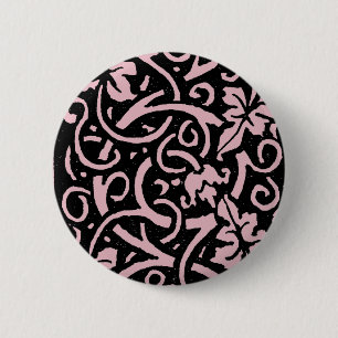 Macaron Rond 5 Cm William Morris Motif de la feuille de vigne