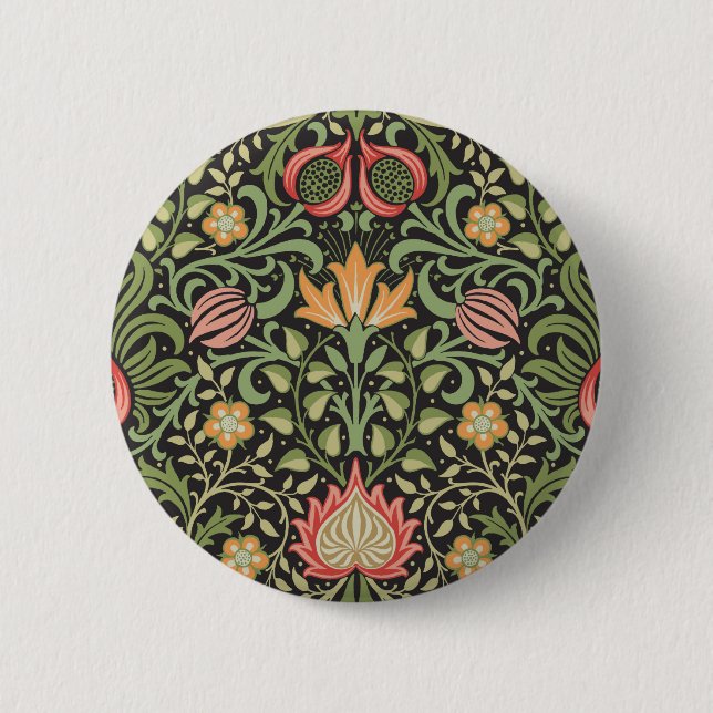 Macaron Rond 5 Cm William Morris Persian Floral Antique (Devant)