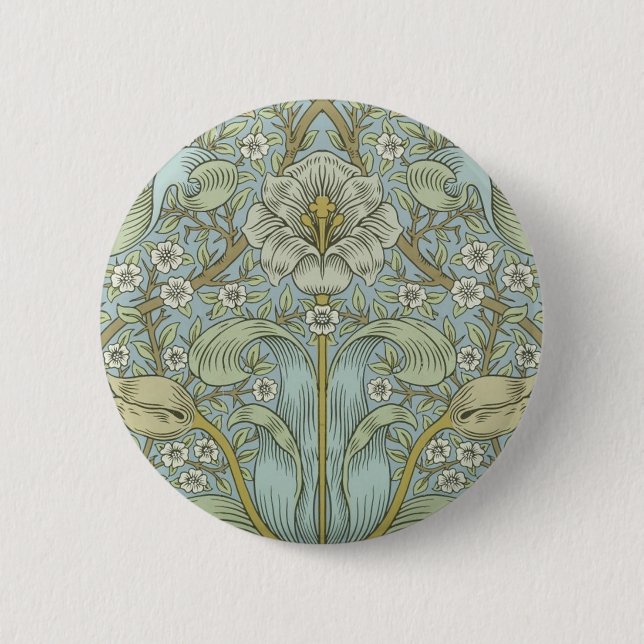 Macaron Rond 5 Cm William Morris Spring Motif classique épais (Devant)