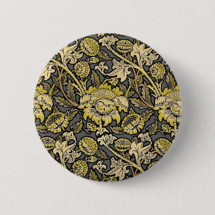 Macaron Rond 5 Cm William Morris Wey Fond d'écran Floral
