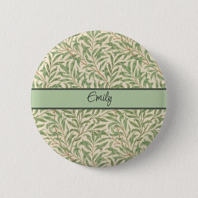Macaron Rond 5 Cm William Morris Willow Bough Garden Flower Classic (Devant)