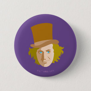 Macaron Rond 5 Cm Willy Wonka Stenciled Face Graphisme