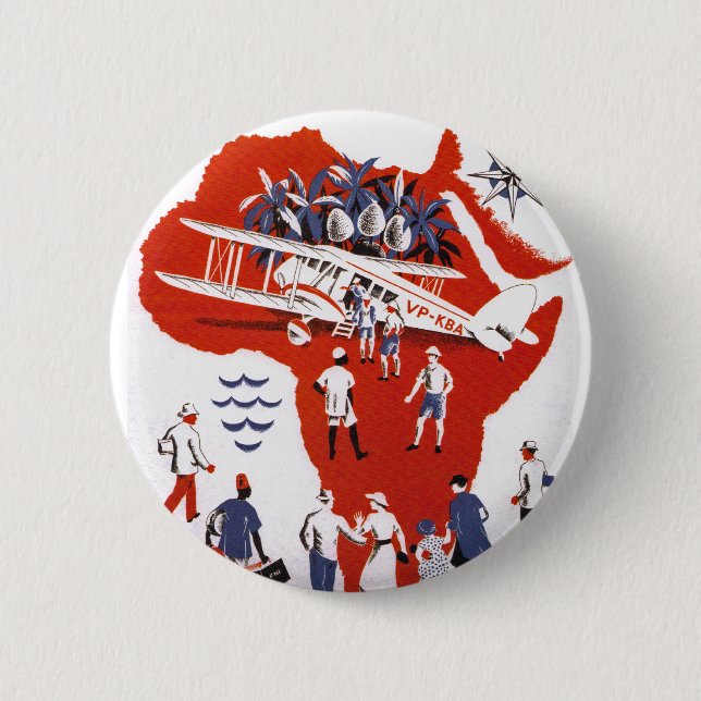 Macaron Rond 5 Cm Wilson Airways ~ Afrique (Devant)