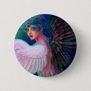 Macaron Rond 5 Cm Wings de paon de Madame de la dualité