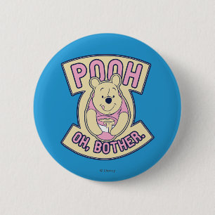 Macaron Rond 5 Cm Winnie L'Ourson  Pooh Oh Bother