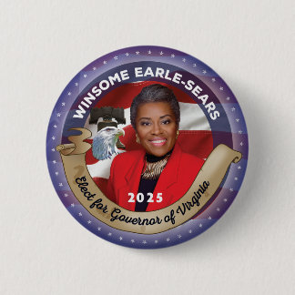 Macaron Rond 5 Cm Winsome Earle-Sears gouverneure de Virginie
