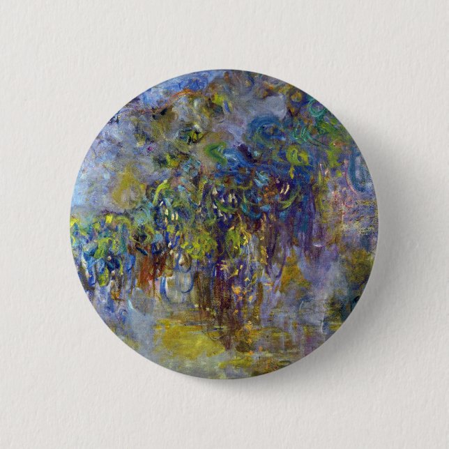 Macaron Rond 5 Cm Wisteria (moitié droite) de Claude Monet (Devant)