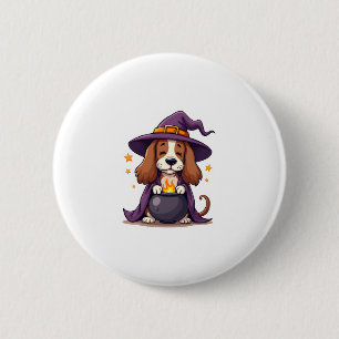 Macaron Rond 5 Cm Witch Basset Brew