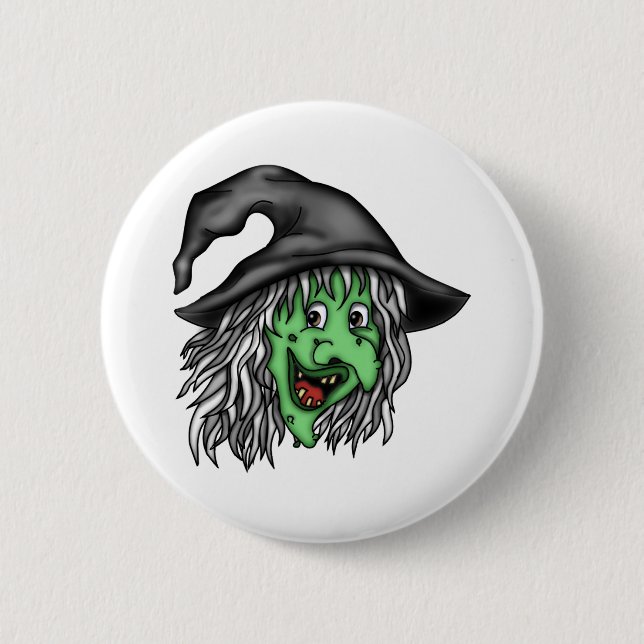 Macaron Rond 5 Cm Witch Hag (Devant)
