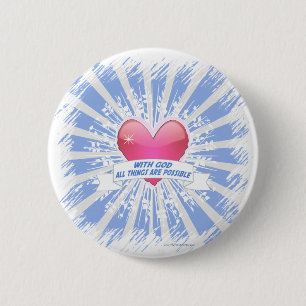 Macaron Rond 5 Cm With God All Things are Possible