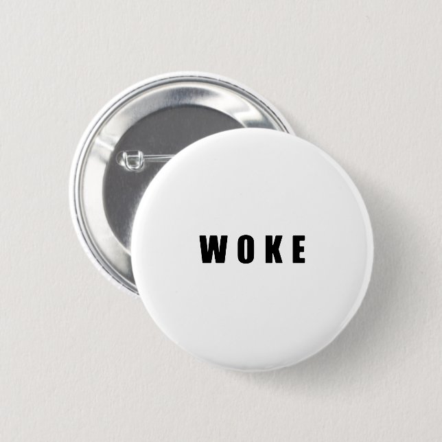 MACARON ROND 5 CM "WOKE" (BRIGHT) (Devant & derrière)