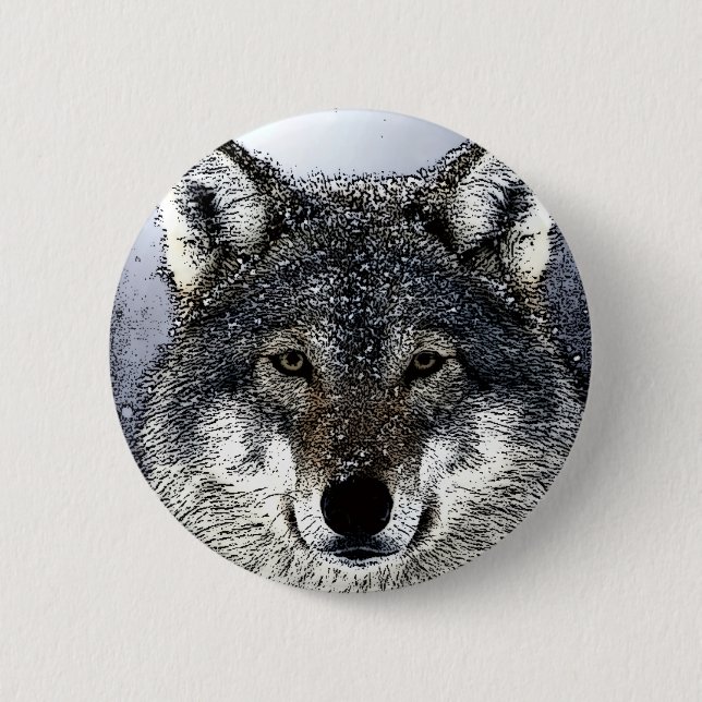 Macaron Rond 5 Cm Wolf Eyes (Devant)