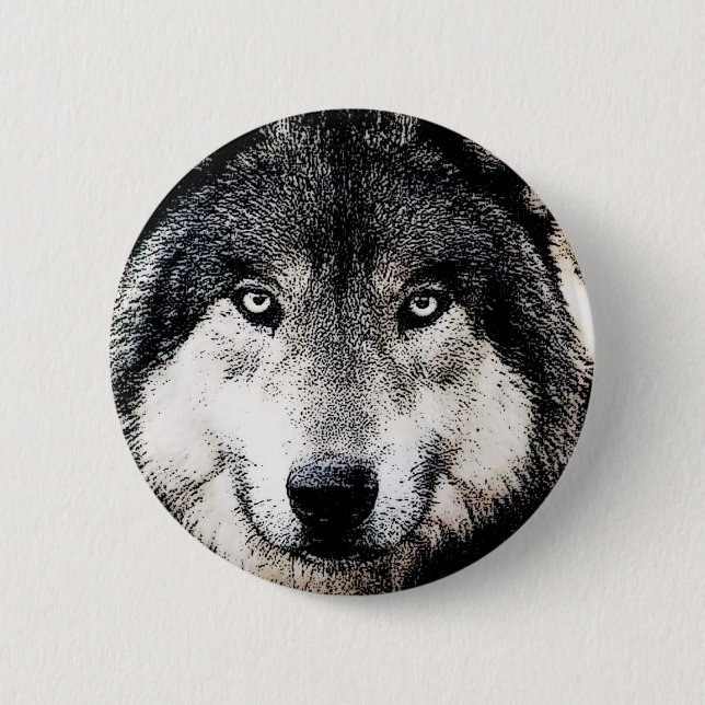 Macaron Rond 5 Cm Wolf Eyes (Devant)