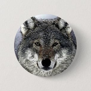 Macaron Rond 5 Cm Wolf Eyes