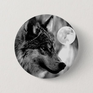 Macaron Rond 5 Cm Wolf & Moon