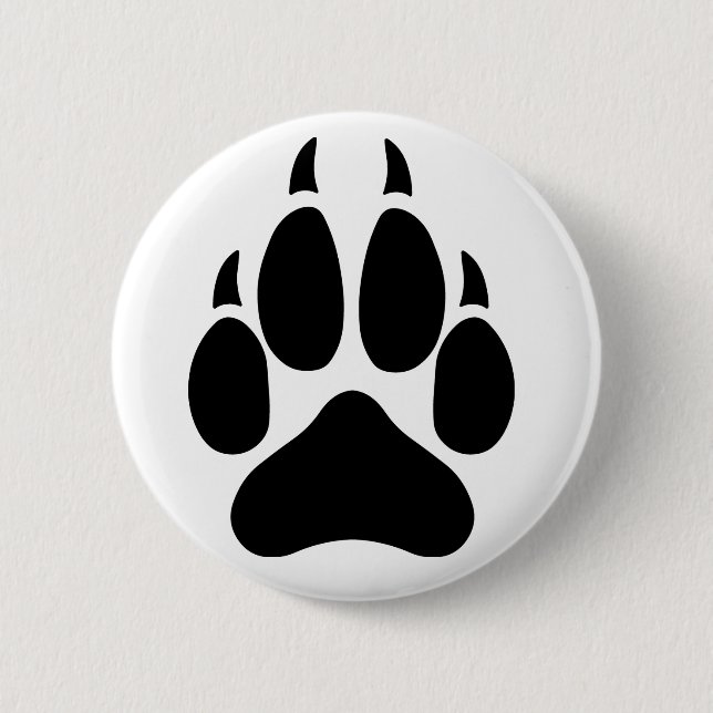 Macaron Rond 5 Cm Wolf Paw (Devant)