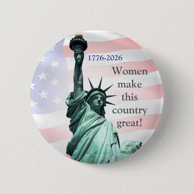Macaron Rond 5 Cm Women Make This Country Great! Button 1 (Devant)