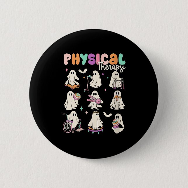 Macaron Rond 5 Cm Womens Cute Ghost Physical Therapy Pt Physical The (Devant)
