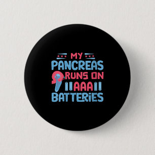 Macaron Rond 5 Cm Womens My Pancreas Fonctionne Sur Les Batteries Aa