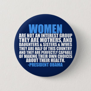 Macaron Rond 5 Cm Women's Rights Obama Quote