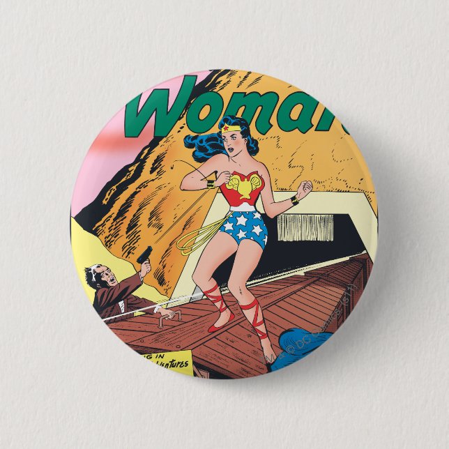 Macaron Rond 5 Cm Wonder Woman Invisible Trail (Devant)