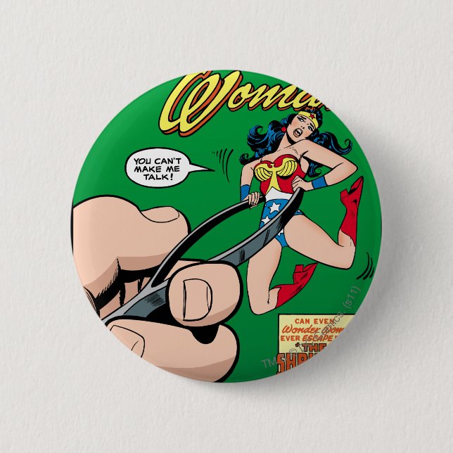 Macaron Rond 5 Cm Wonder Woman Réduire Formule (Devant)
