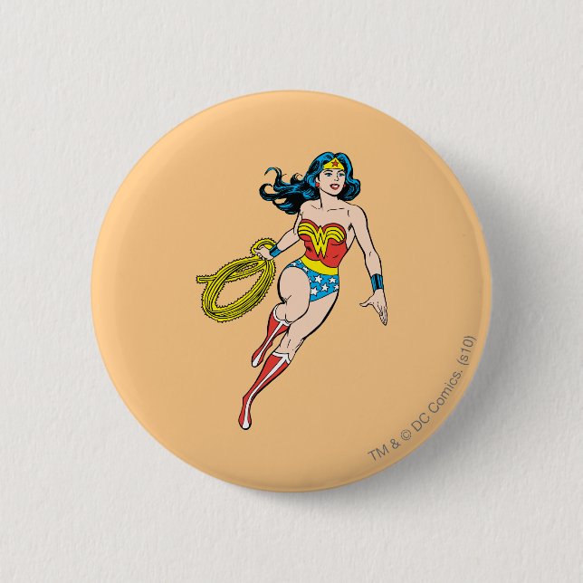 Macaron Rond 5 Cm Wonder Woman Run (Devant)