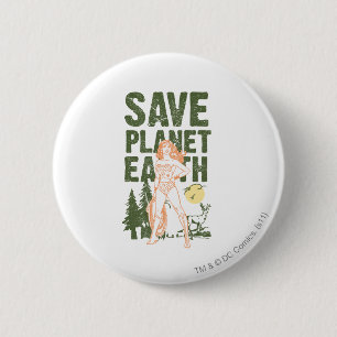 Macaron Rond 5 Cm Wonder Woman Save Planet Earth