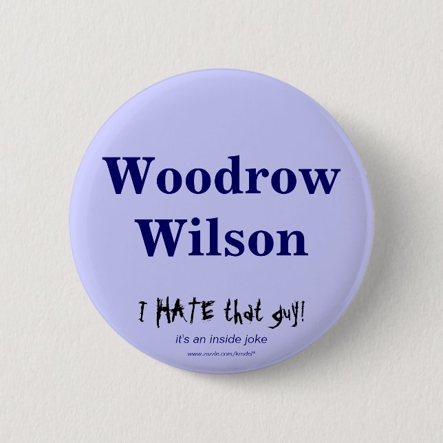 Macaron Rond 5 Cm Woodrow Wilson (Devant)
