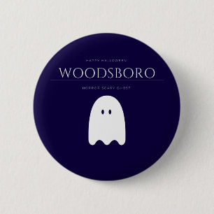 Macaron Rond 5 Cm Woodsboro High School Scary Ghost Halloween