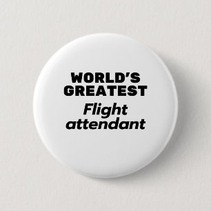 Macaron Rond 5 Cm World's greatest Flight attendant