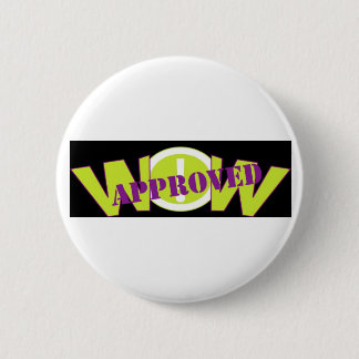 Macaron Rond 5 Cm WOUAH ! Bouton APPROUVÉ