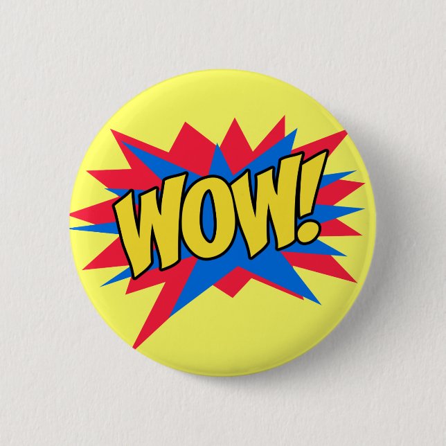 Macaron Rond 5 Cm WOW excitant (Devant)