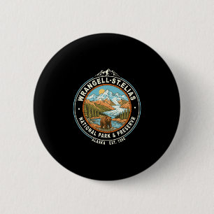 Macaron Rond 5 Cm Wrangell-st elias parc national alaska plein air