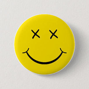Macaron Rond 5 Cm X visage d'oeil