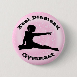 Macaron Rond 5 Cm Xcel Diamond Gymnast - Bouton de gymnastique fémin