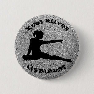 Macaron Rond 5 Cm Xcel Silver Gymnast - Bouton de gymnastique fémini