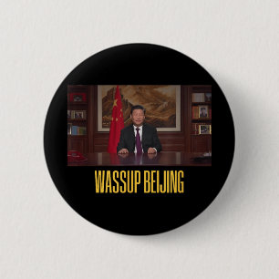 Macaron Rond 5 Cm Xi Jinping Wup Beijing drôle Mème Face Giga Xi Chi