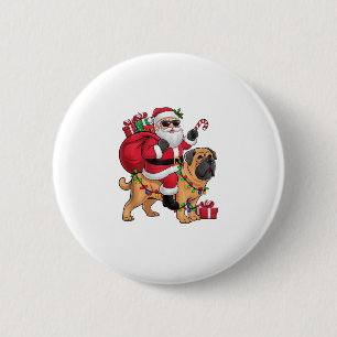 Macaron Rond 5 Cm Xmas Éclairage Père Noël équitation Français Masti