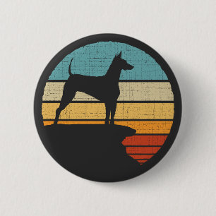 Macaron Rond 5 Cm Xoloitzcuintli Retro Vintage 60s les années 70 Amo