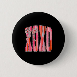 Macaron Rond 5 Cm Xoxo Arc Léopard Drôle Coquette Saint-Valentin Nk