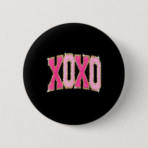 Macaron Rond 5 Cm Xoxo Douce Amour Saint-Valentin Cœur Romantique Sa