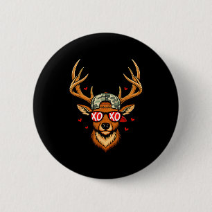 Macaron Rond 5 Cm Xoxo valentine buck camo cerf rétro chasse garçons