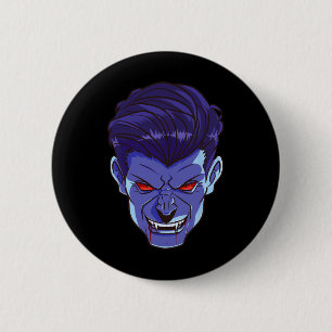 Macaron Rond 5 Cm Y Vampire Halloween Monstre Visage d'effroi crocs