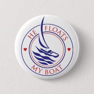 Macaron Rond 5 Cm YachTees_He flotte mon bouton de bateau