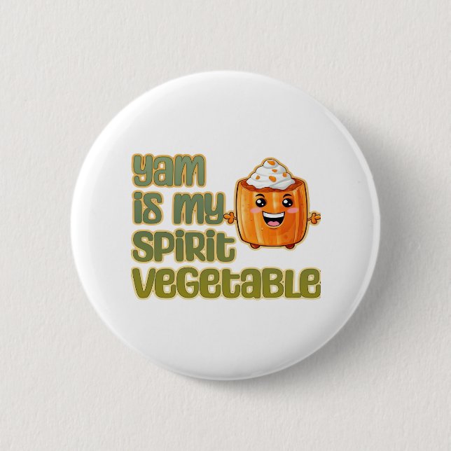 Macaron Rond 5 Cm Yam Is My Spirit Vegetable Classic (Devant)