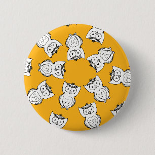 Macaron Rond 5 Cm Yellow Cute Animal Pattern
