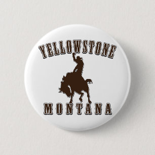 Macaron Rond 5 Cm Yellowstone-Cowboy