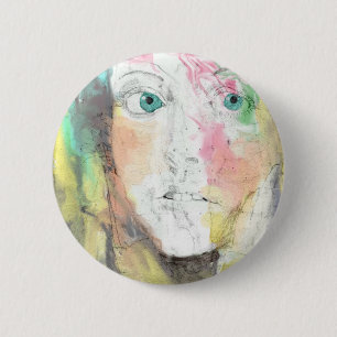 Macaron Rond 5 Cm Yeux bleus