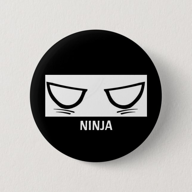 Macaron Rond 5 Cm yeux de ninja (Devant)